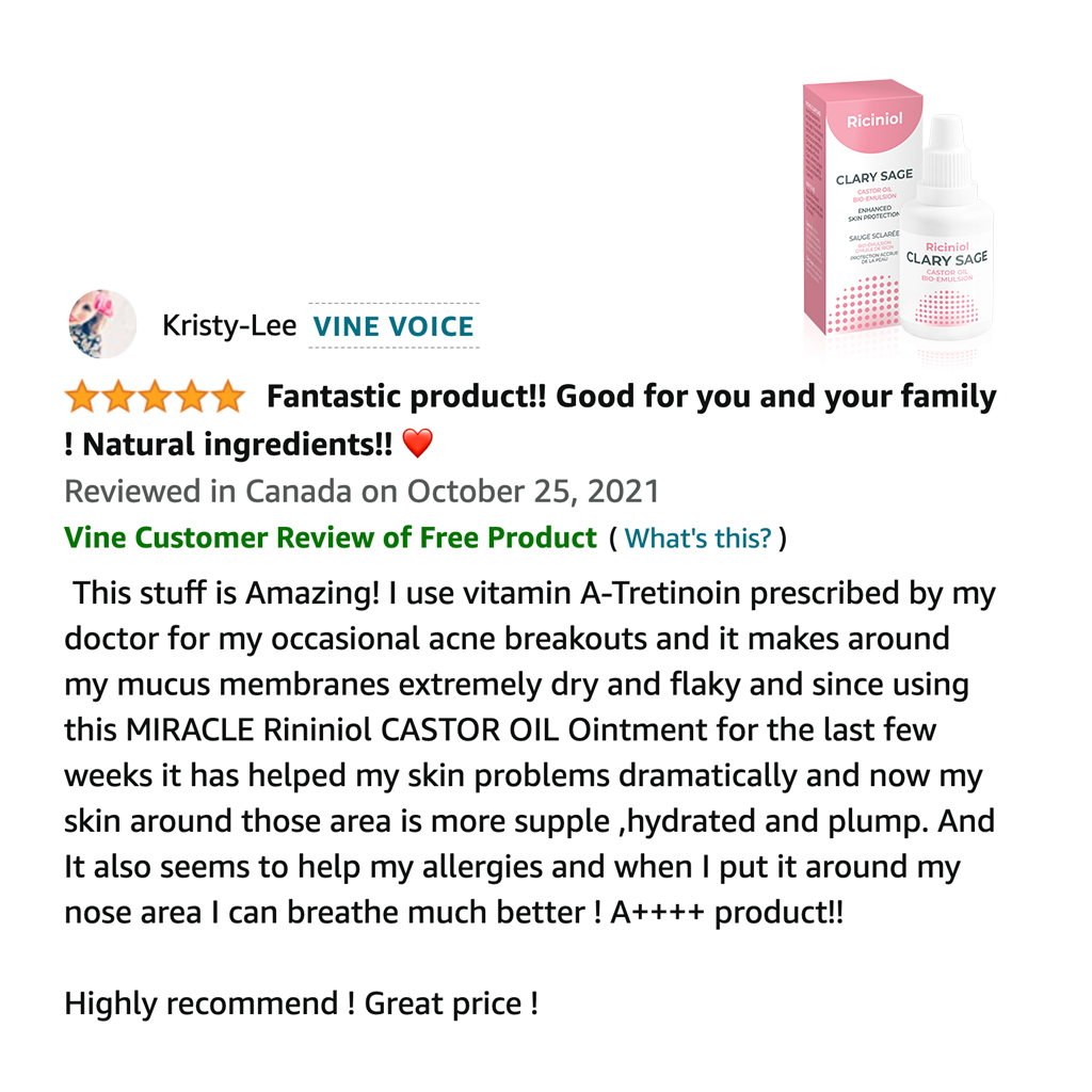 Review for Riciniol for Mucous Membrane care, dry nose